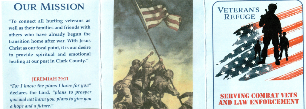 image of brochure with flag being raised